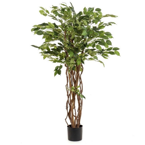 Ficus artificial Liana in ghiveci negru din plastic - 140 cm