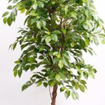 Ficus artificial Deluxe in ghiveci negru din plastic - 140 cm