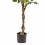 Ficus artificial Deluxe in ghiveci negru din plastic - 170 cm