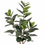 Ficus artificial Elastica in ghiveci negru din plastic - 180 cm
