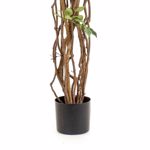 Ficus artificial Liana in ghiveci negru din plastic - 140 cm